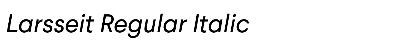 Larsseit Regular Italic